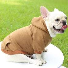 Fashion Dog Clothing Autumn And Winter Small Pet Clothes Thickening Warm Solid Color Two-Feet Hooded Wweater Casual Pet Products