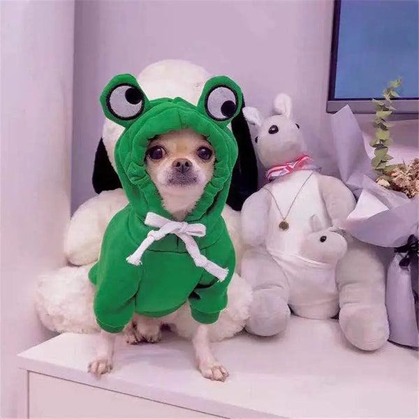 Adorable Frog Dog Hoodie