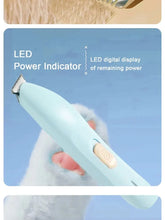 Pet Electric Push Clippers with Led Lights Foot Hair Trimmer Professional Dog and Cat Care Supplies Usb Rechargeable Shaver