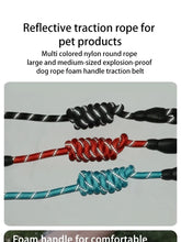 Pet Reflective Leash Nylon Round Leash Explosionproof Punch Leash Dog Walking Round Leash Without Strangulation